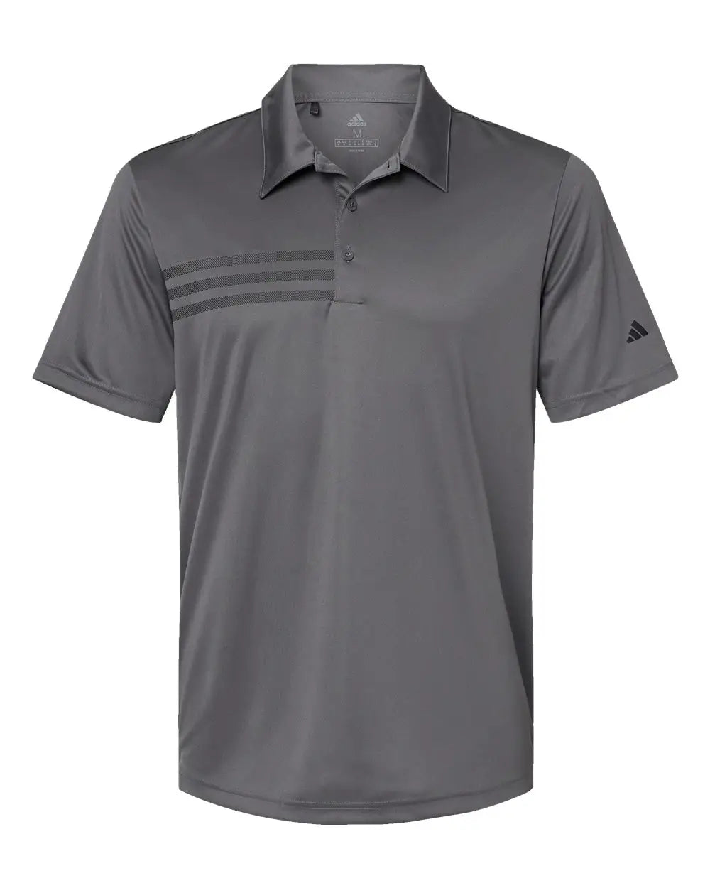 Adidas A324 3-stripes Chest Polo - Grey Five Black