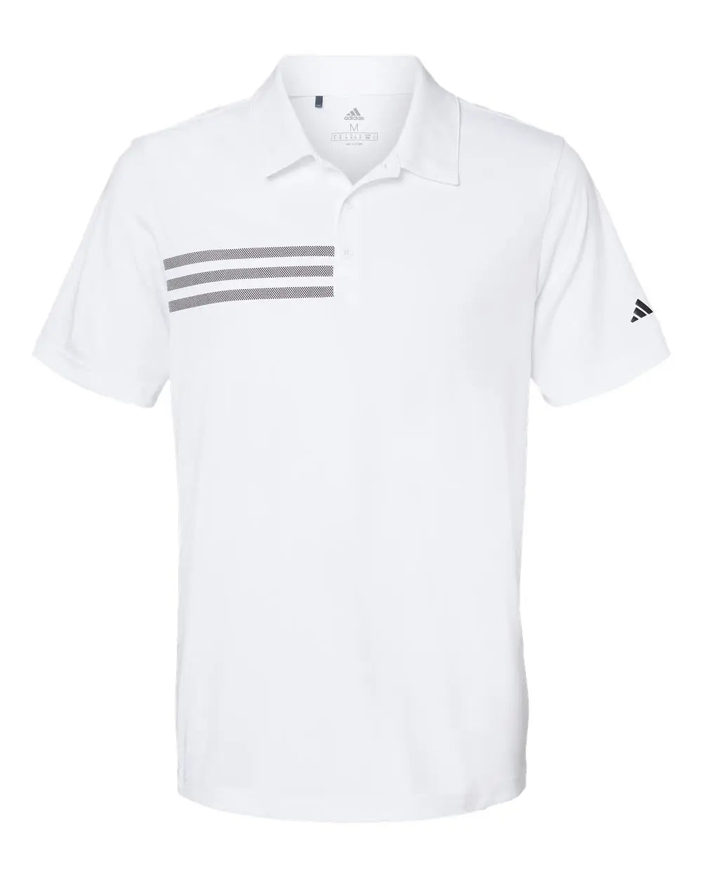 Adidas A324 3-stripes Chest Polo - White Black - s