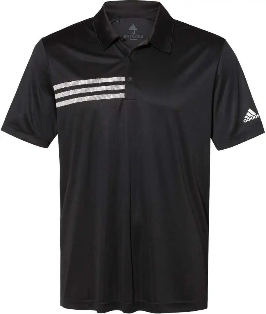 Adidas A324 3 Stripes Chest Sport Shirt Black White