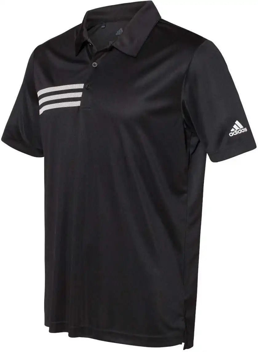 Adidas A324 3 Stripes Chest Sport Shirt Black White