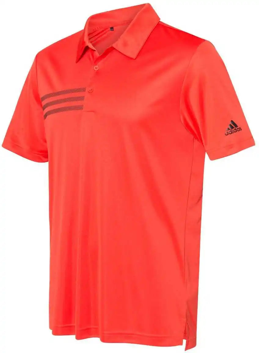 Adidas A324 3-stripes Chest Sport Shirt - Blaze Orange Black