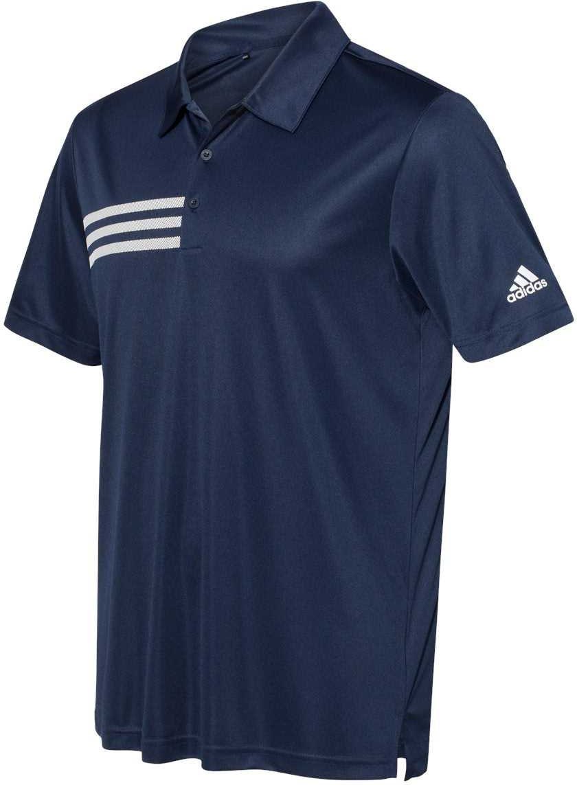 Adidas A324 3-stripes Chest Sport Shirt - Collegiate Navy White