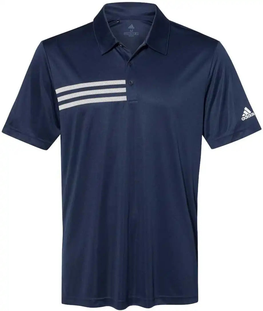 Adidas A324 3 Stripes Chest Sport Shirt Collegiate Navy White