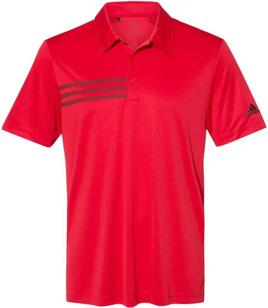 Adidas A324 3 Stripes Chest Sport Shirt Collegiate Red Black