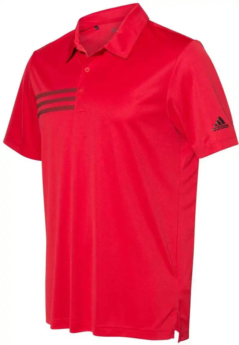 Adidas A324 3 Stripes Chest Sport Shirt Collegiate Red Black