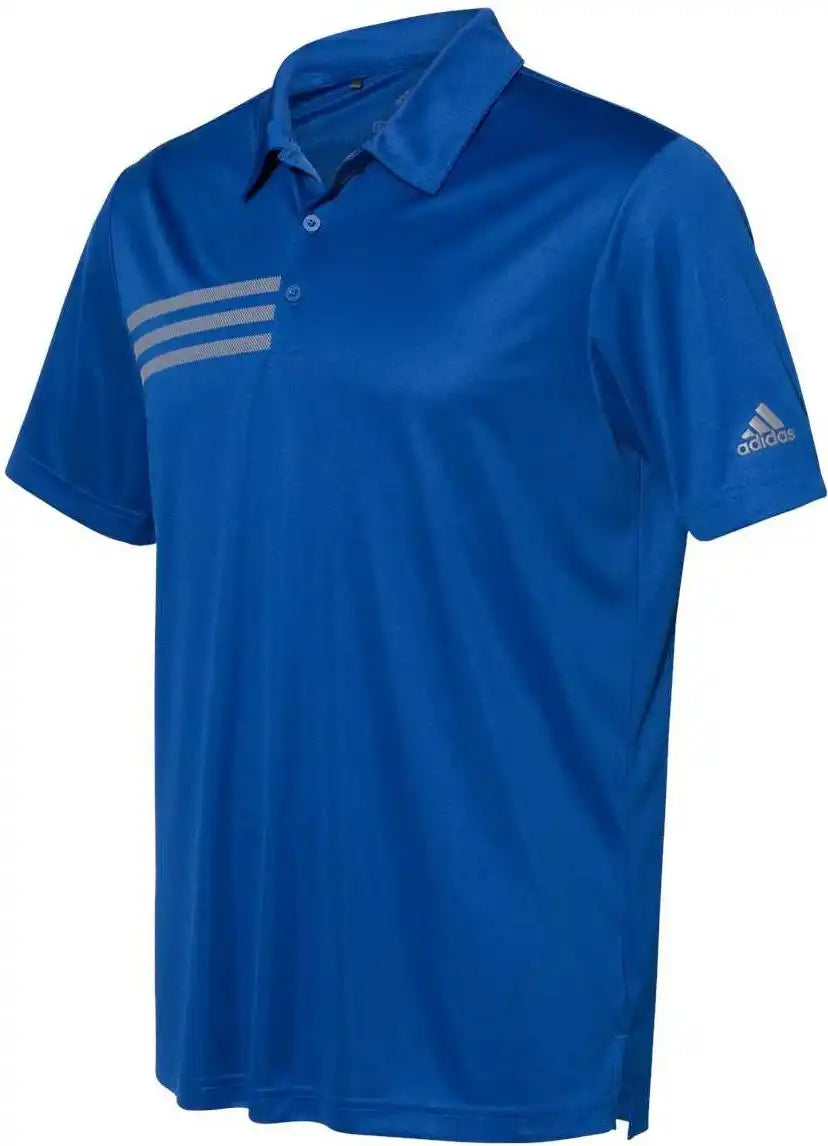 Adidas A324 3 Stripes Chest Sport Shirt Collegiate Royal Grey Three