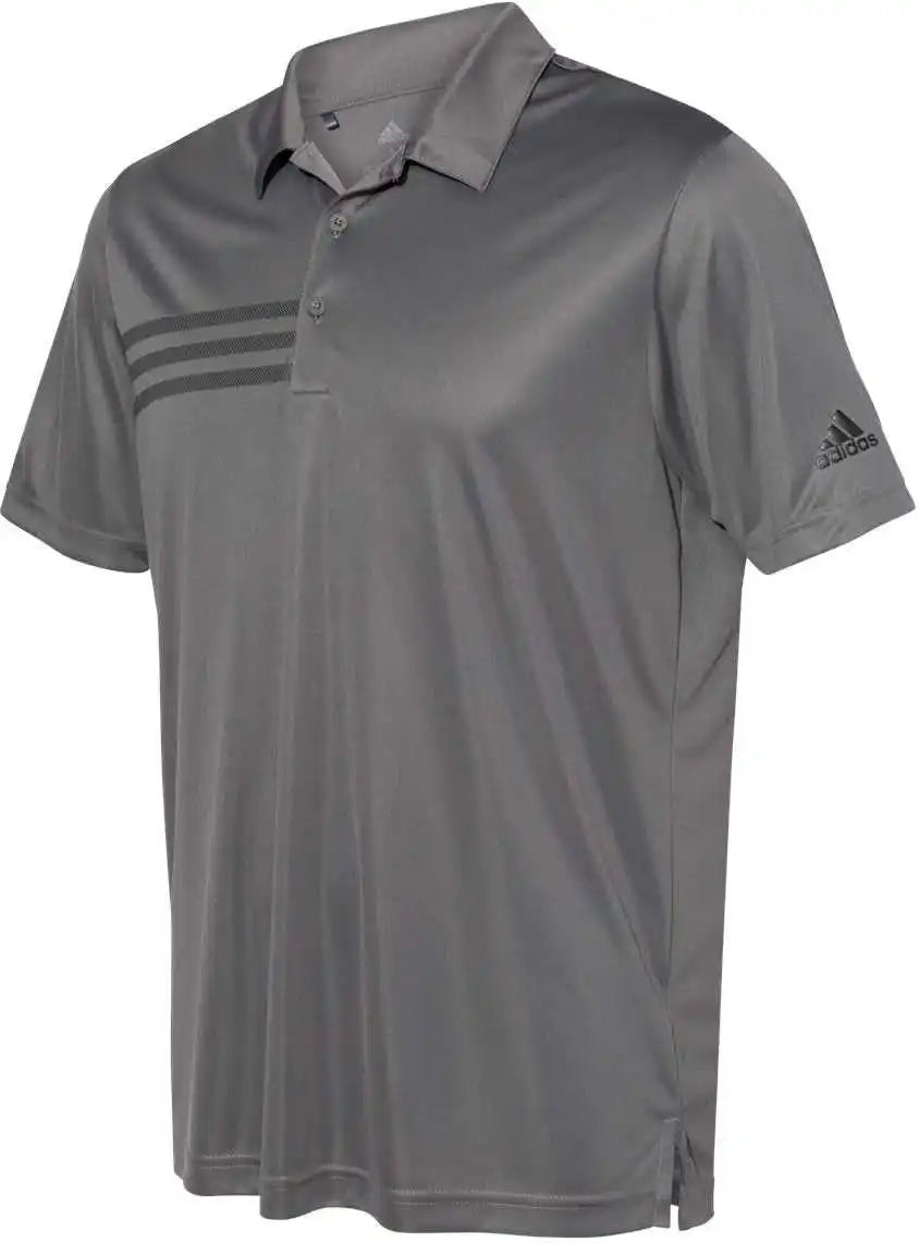 Adidas A324 3 Stripes Chest Sport Shirt Grey Five Black