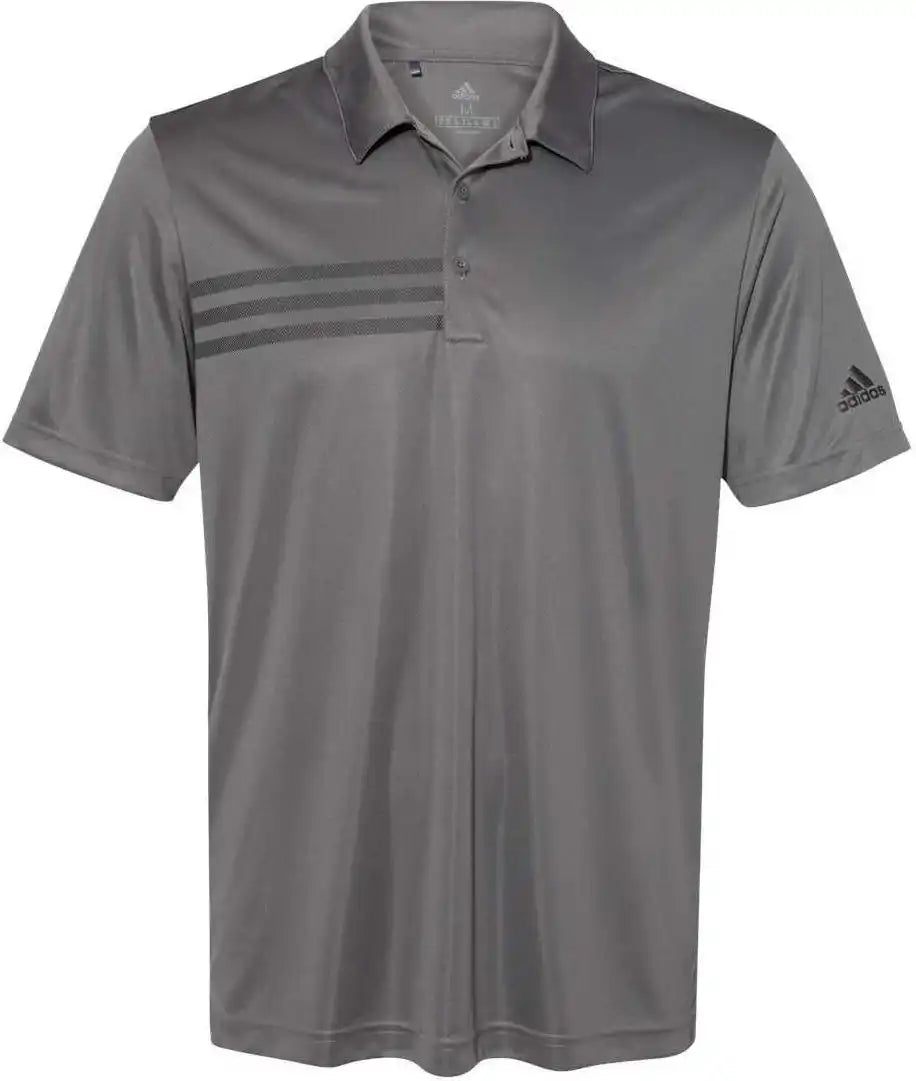 Adidas A324 3 Stripes Chest Sport Shirt Grey Five Black
