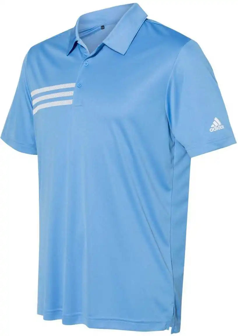 Adidas A324 3 Stripes Chest Sport Shirt Lucky Blue White