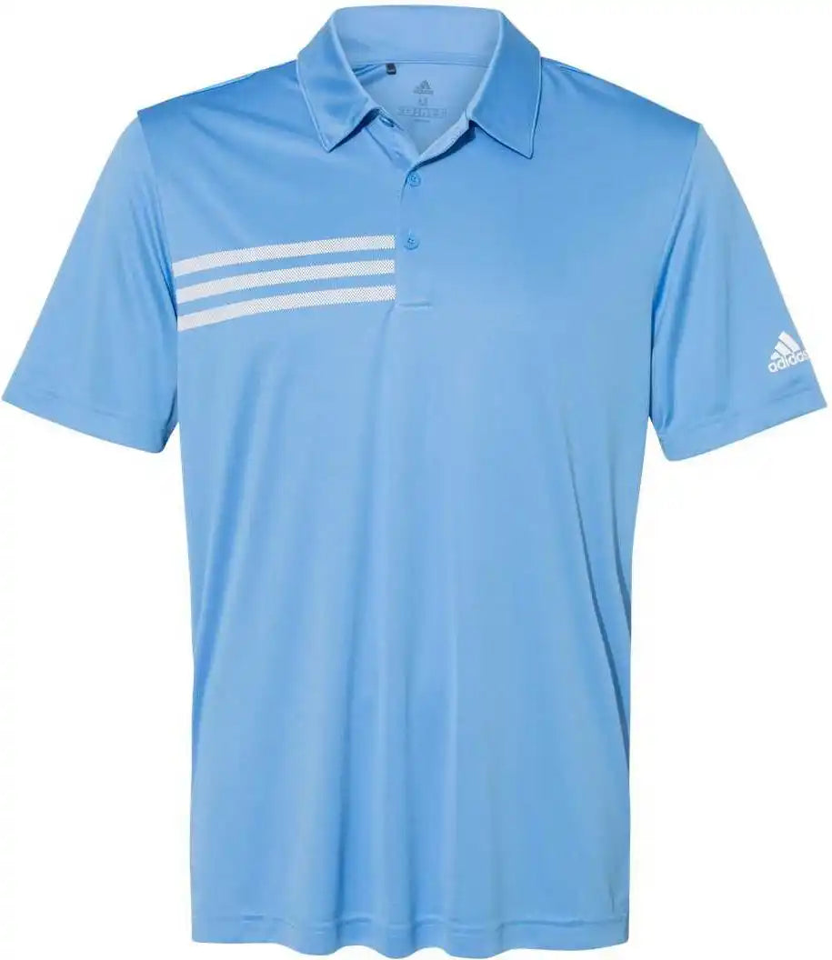 Adidas A324 3 Stripes Chest Sport Shirt Lucky Blue White