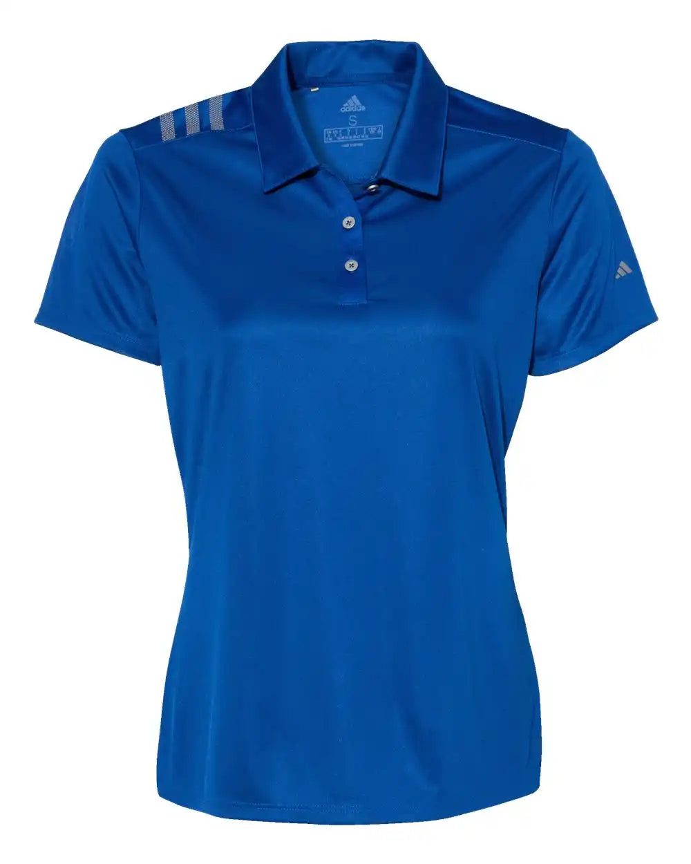 Adidas A325 Women’s 3-stripes Shoulder Polo - Collegiate Royal Grey Three - Royal/ / s