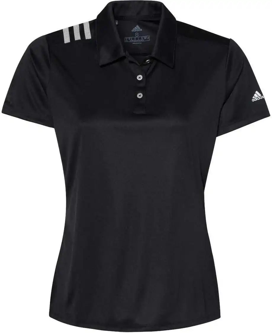 Adidas A325 Women’s 3 Stripes Shoulder Sport Shirt Black White