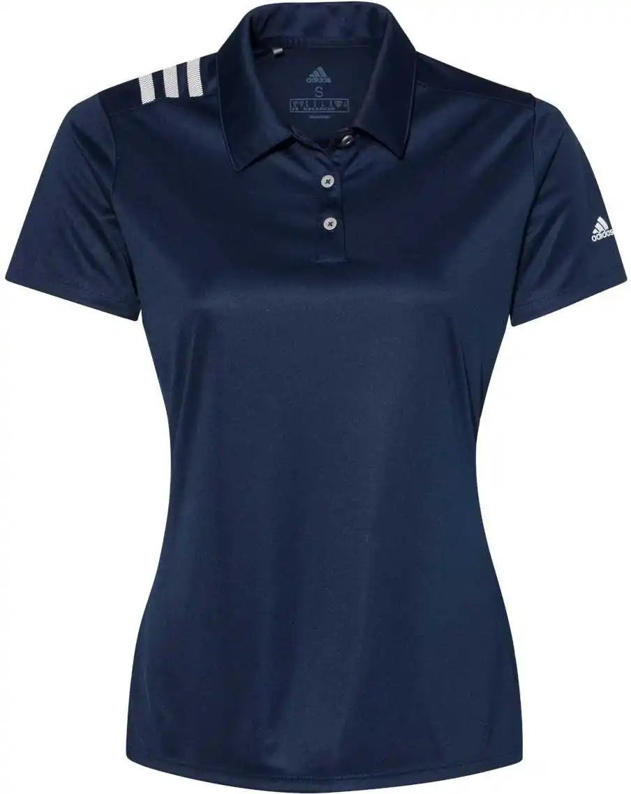 Adidas A325 Women’s 3-stripes Shoulder Sport Shirt - Collegiate Navy White