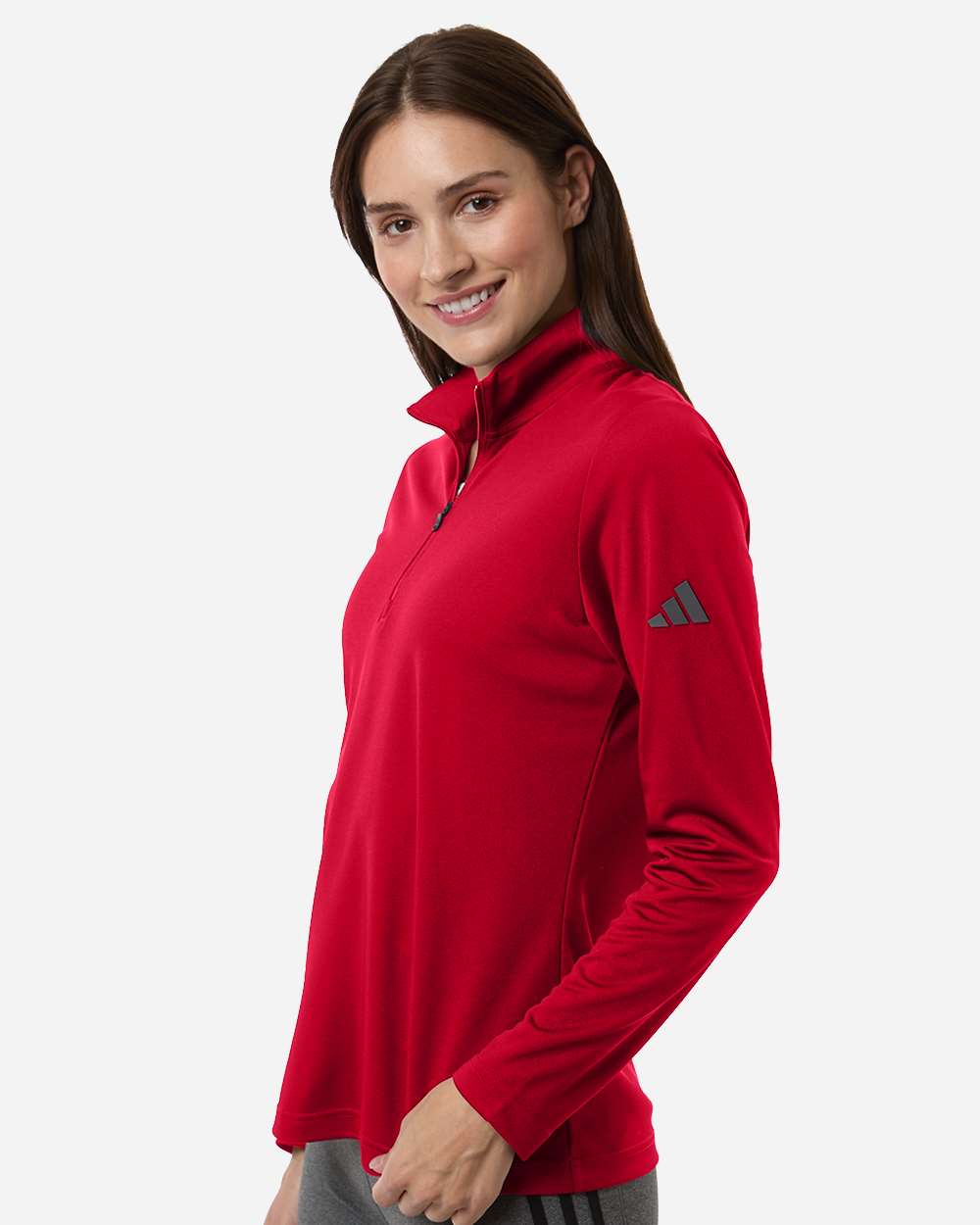 Adidas A400 Women’s Lightweight Quarter-zip Pullover - Power Red