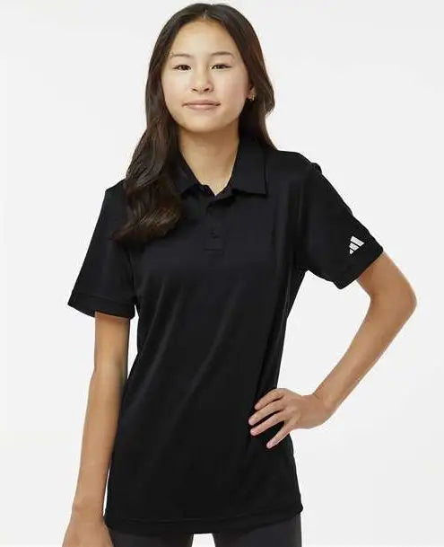 Adidas A4000 Youth Performance Polo - Black