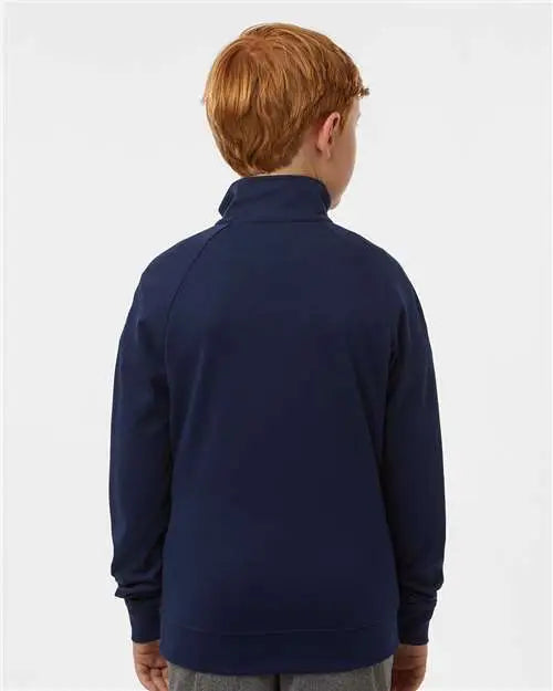 Adidas A4001 Youth Quarter-zip Pullover - Collegiate Navy
