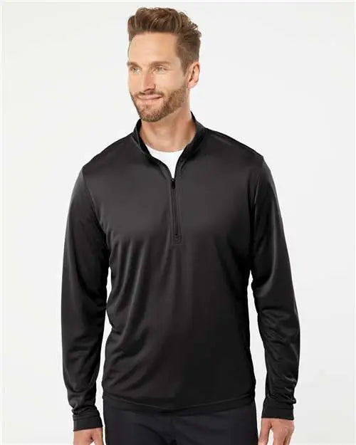 Adidas A401 Lightweight Quarter-zip Pullover - Black