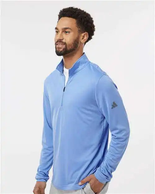 Adidas A401 Lightweight Quarter-zip Pullover - Blue Fusion