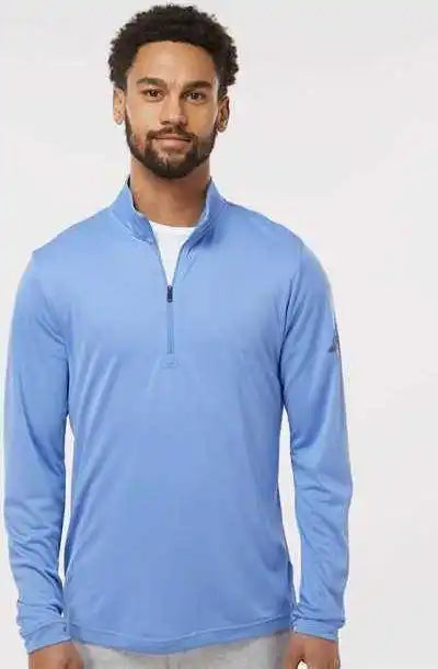 Adidas A401 Lightweight Quarter-zip Pullover - Blue Fusion