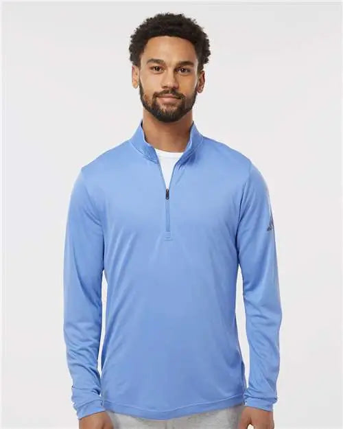 Adidas A401 Lightweight Quarter-zip Pullover - Blue Fusion