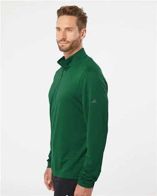 Adidas A401 Lightweight Quarter-zip Pullover - Collegiate Green