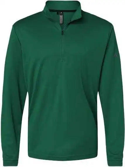 Adidas A401 Lightweight Quarter-zip Pullover - Collegiate Green