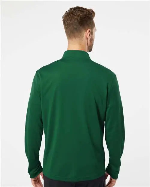 Adidas A401 Lightweight Quarter-zip Pullover - Collegiate Green