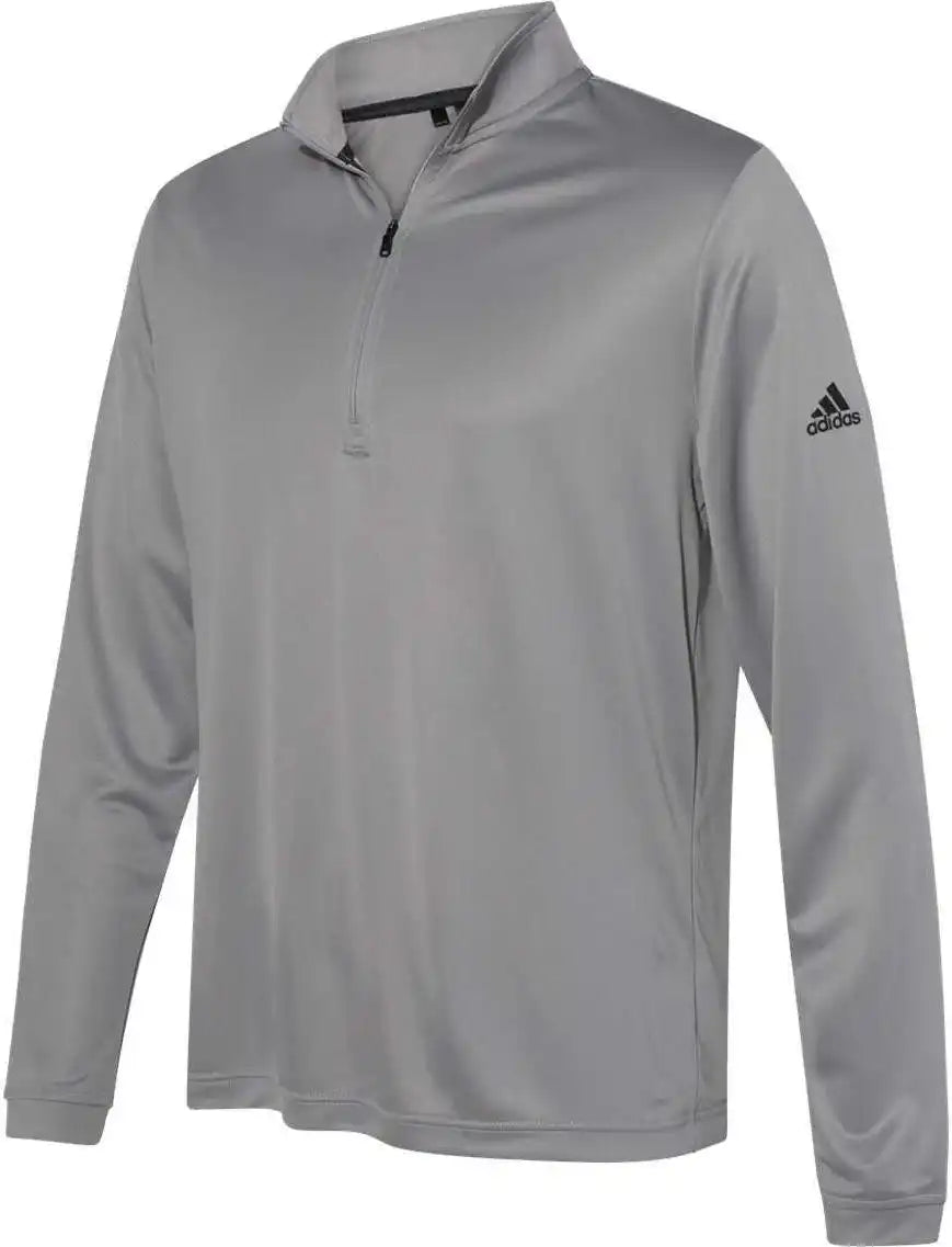 Adidas A401 Lightweight Quarter Zip Pullover Grey Three
