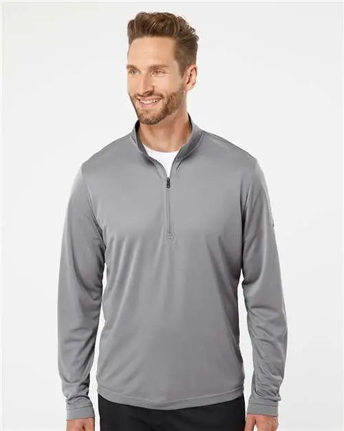 Adidas A401 Lightweight Quarter-zip Pullover - Grey Three