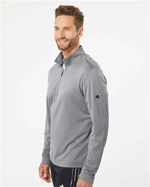 Adidas A401 Lightweight Quarter-zip Pullover - Grey Three