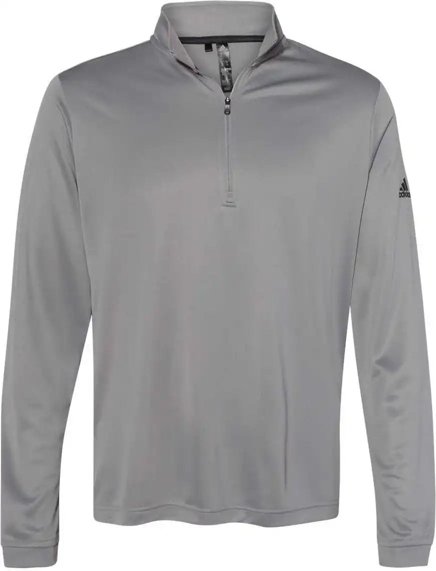 Adidas A401 Lightweight Quarter Zip Pullover Grey Three