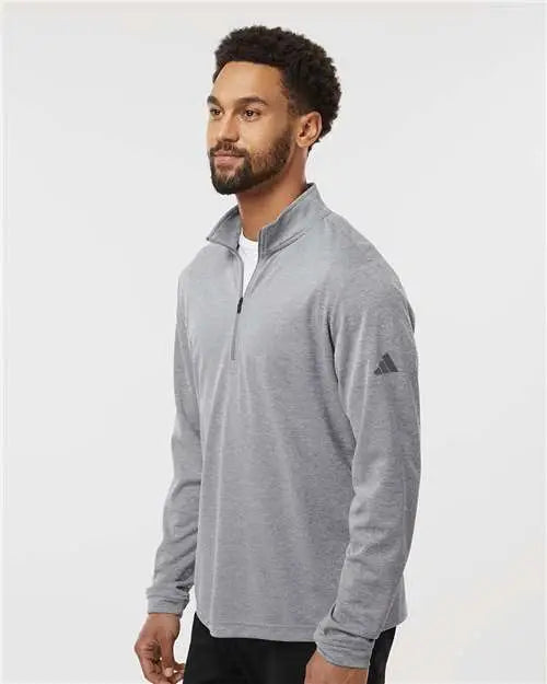 Adidas A401 Lightweight Quarter-zip Pullover - Grey Three Melange