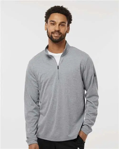 Adidas A401 Lightweight Quarter-zip Pullover - Grey Three Melange