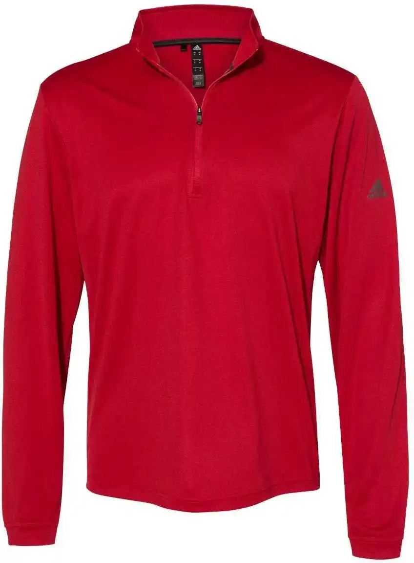 Adidas A401 Lightweight Quarter Zip Pullover Power Red