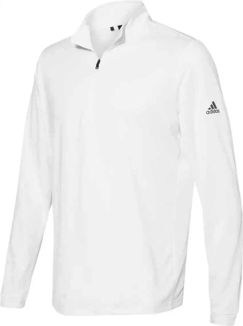 Adidas A401 Lightweight Quarter Zip Pullover White