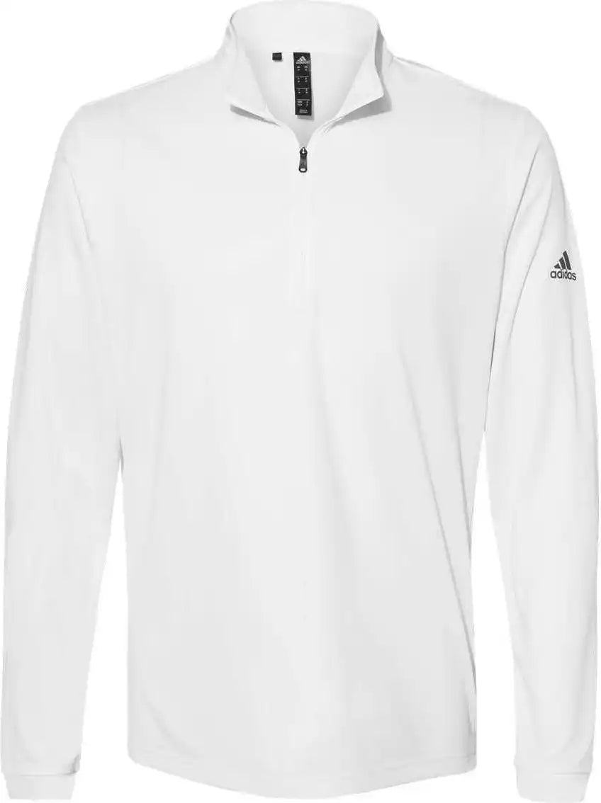 Adidas A401 Lightweight Quarter Zip Pullover White