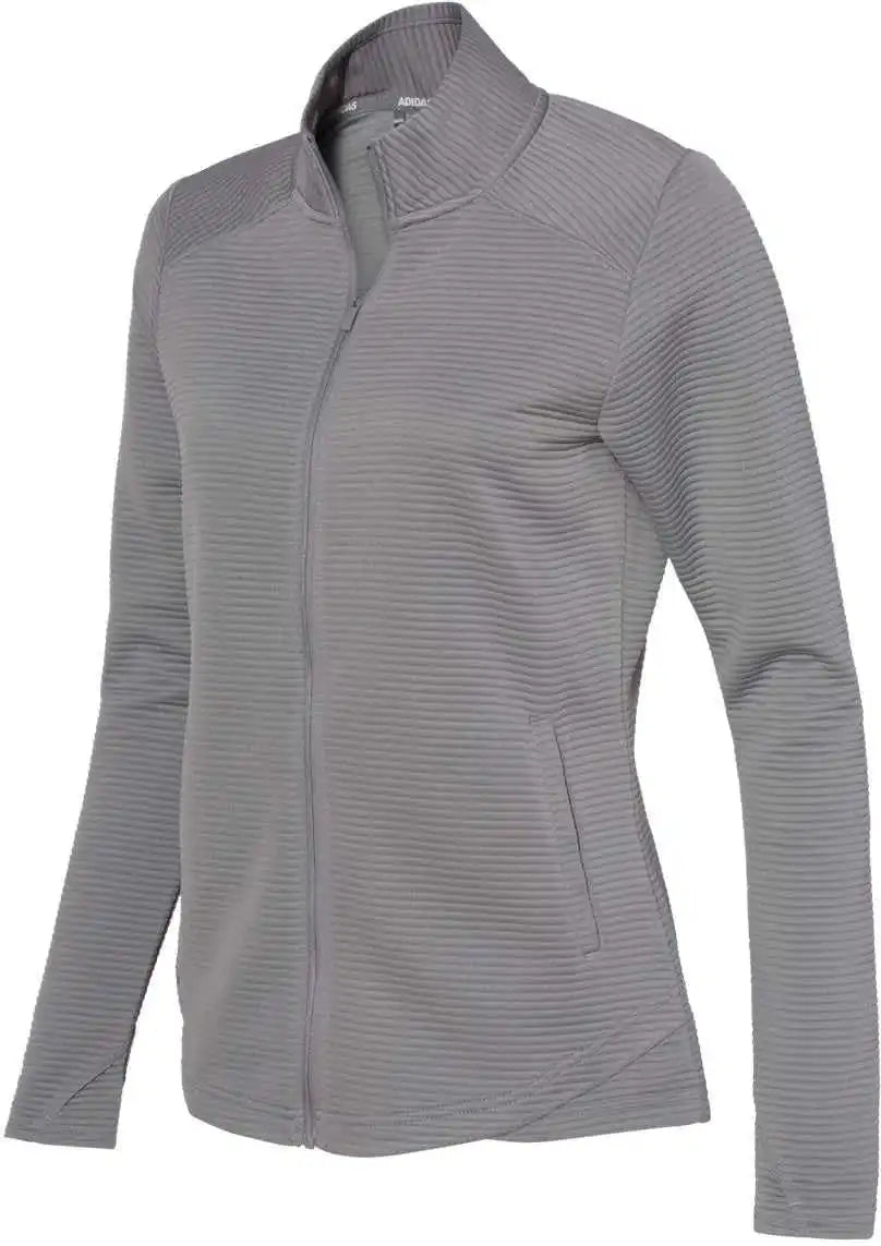 Adidas A416 Women’s Textured Full-zip Jacket - Grey Three