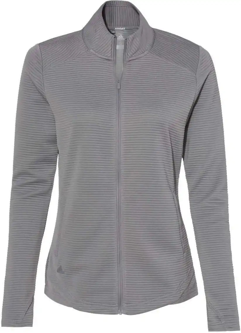 Adidas A416 Women’s Textured Full-zip Jacket - Grey Three