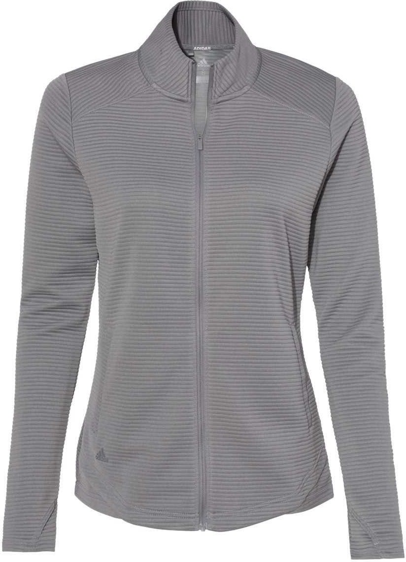 Adidas A416 Women’s Textured Full-zip Jacket - Grey Three