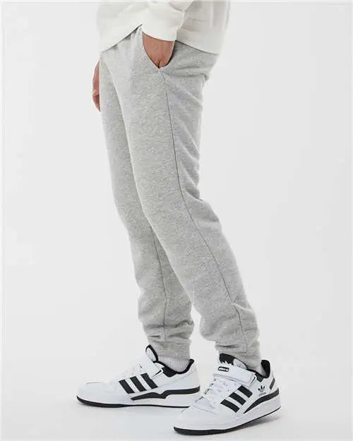 Adidas A436 Fleece Joggers - Grey Heather