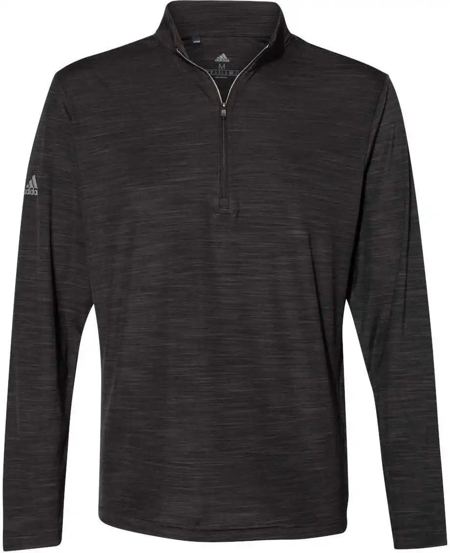 Adidas A475 Lightweight Melange Quarter Zip Pullover Black