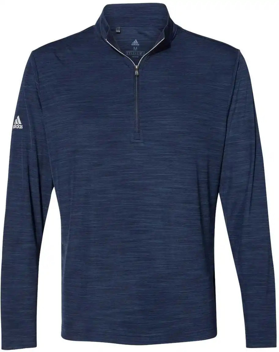 Adidas A475 Lightweight Melange Quarter Zip Pullover Collegiate Navy