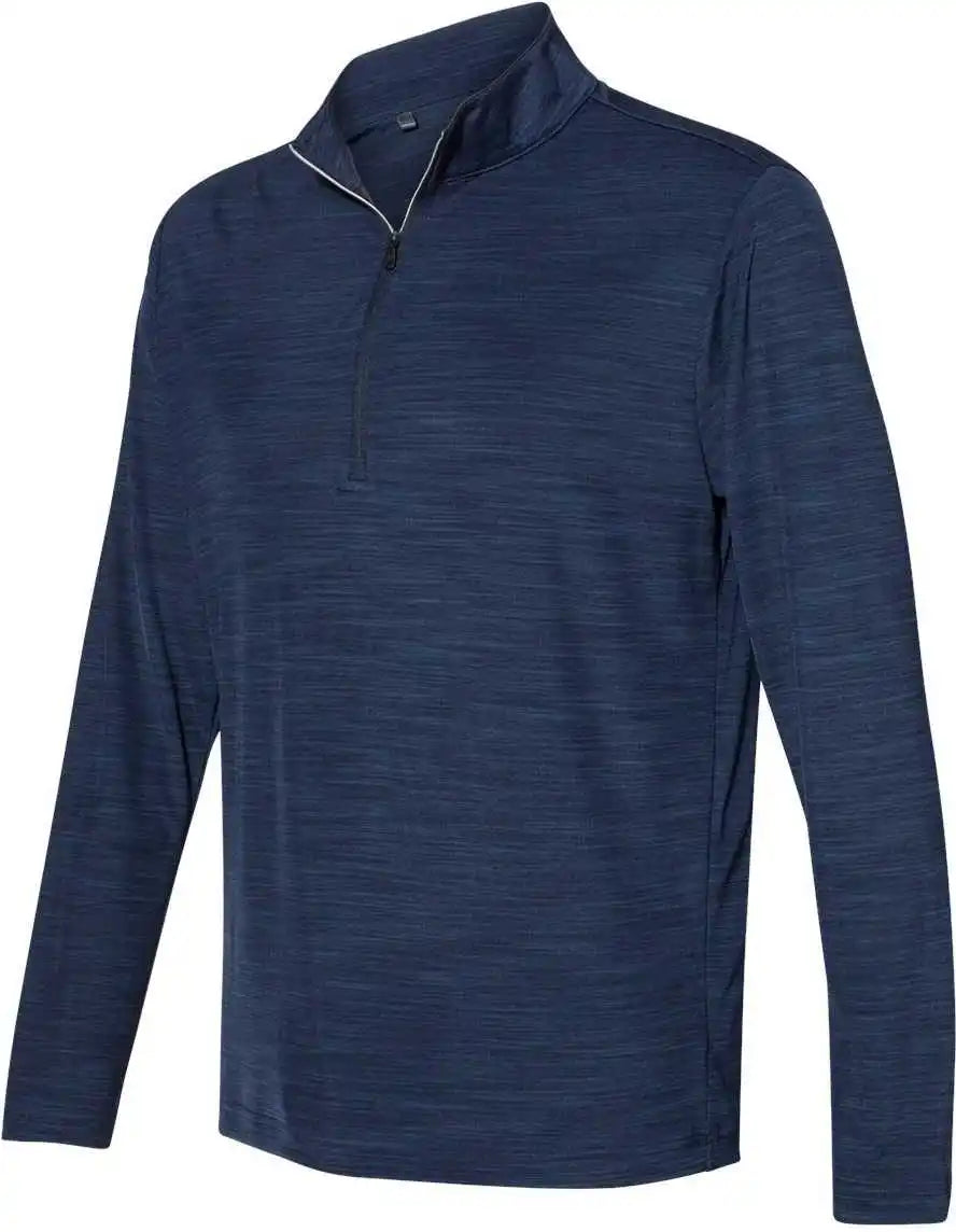Adidas A475 Lightweight Melange Quarter Zip Pullover Collegiate Navy
