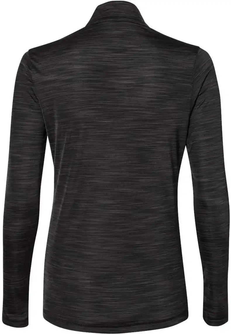 Adidas A476 Women’s Lightweight M??lange Quarter Zip Pullover Black Melange