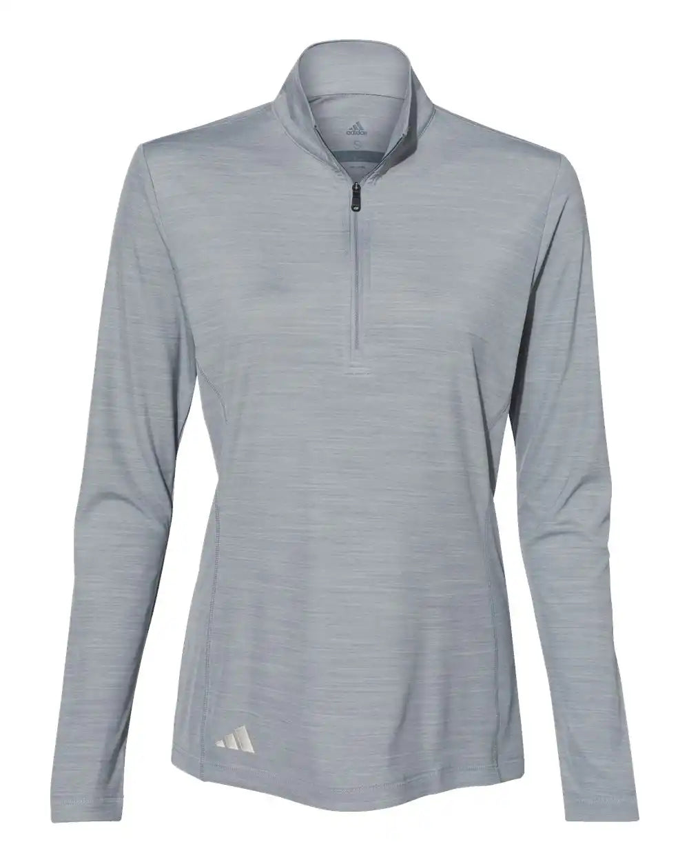 Adidas A476 Women’s Lightweight Mélange Quarter-zip Pullover - Mid Grey Melange - s