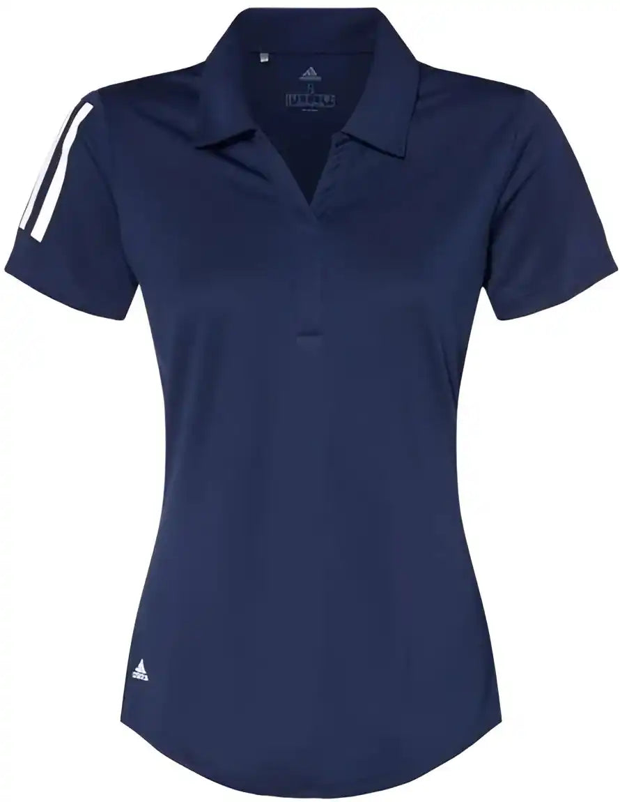 Adidas A481 Women’s Floating 3-stripes Polo - Team Navy Blue White