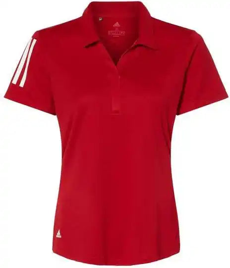 Adidas A481 Women’s Floating 3 Stripes Polo Team Power Red White