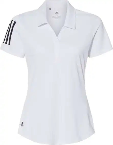 Adidas A481 Women’s Floating 3 Stripes Polo White Black