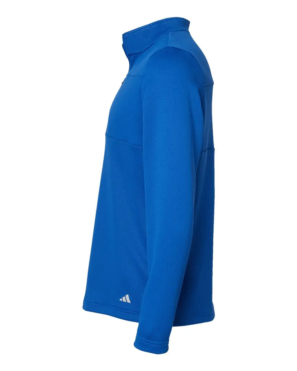 Adidas A482 3-stripes Double Knit Quarter-zip Pullover - Team Royal Grey Two