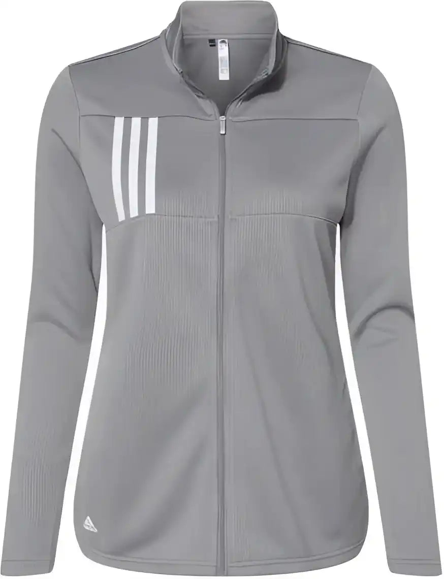 Adidas A483 Women’s 3-stripes Double Knit Full-zip - Grey Three White